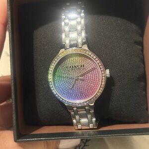 Coach Josie Watch, 34 Mm Stainless Steel, (Rainbow Face)